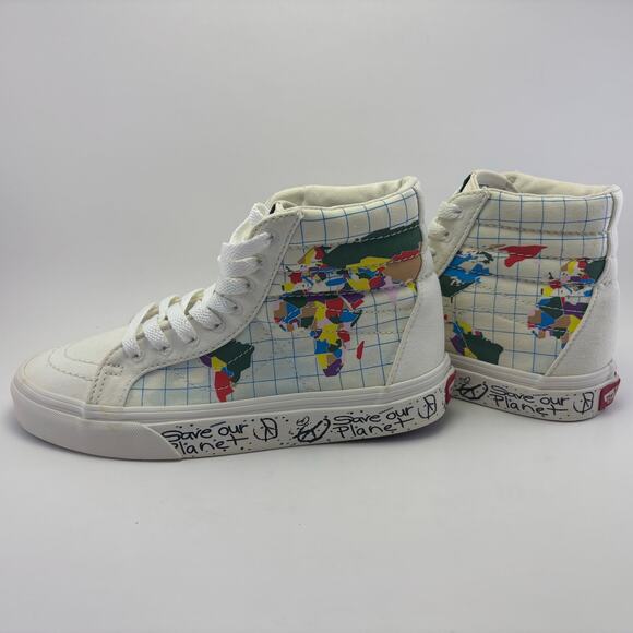 VANS SK8- Hi Reissue “Save Our Planet” Shoes Size Men’s 3.5 Womens 5 - Picture 10 of 12